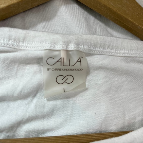 Calia By Carrie Underwood T Shirt Womens Large White Cropped Cut Out Graphic - Picture 8 of 12